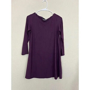 Eileen Fisher Womens 3/4 Quarter Sleeve Blouse Tunic Size XXS Viscose Blend